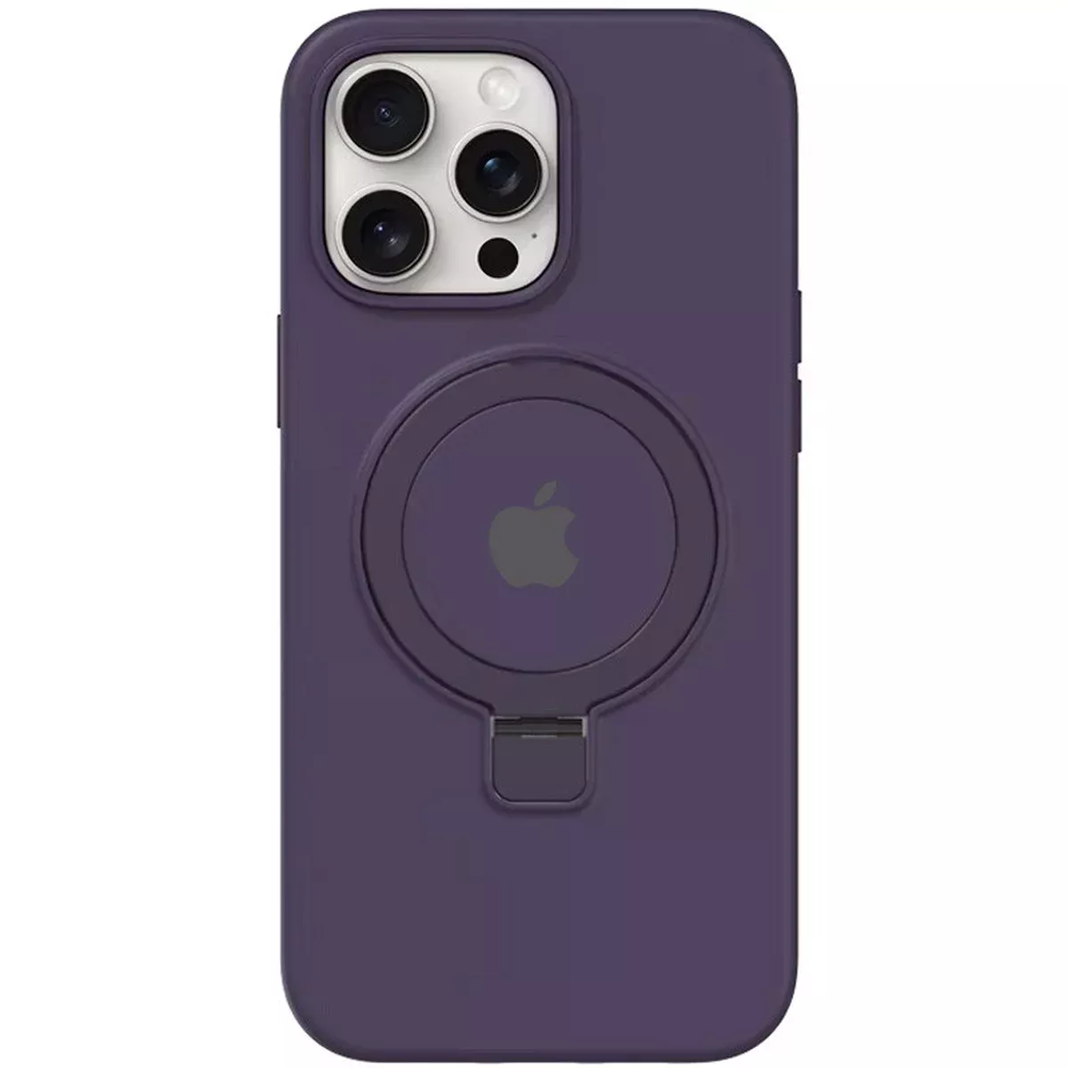 Чехол Silicone Case Full Protective with Ring для Apple iPhone 12 Pro / 12 (6.1") Purple