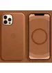 Шкіряний чохол Leather Case (AAA) з MagSafe and Animation для Apple iPhone 12 Pro / 12 (6.1") Saddle Brown