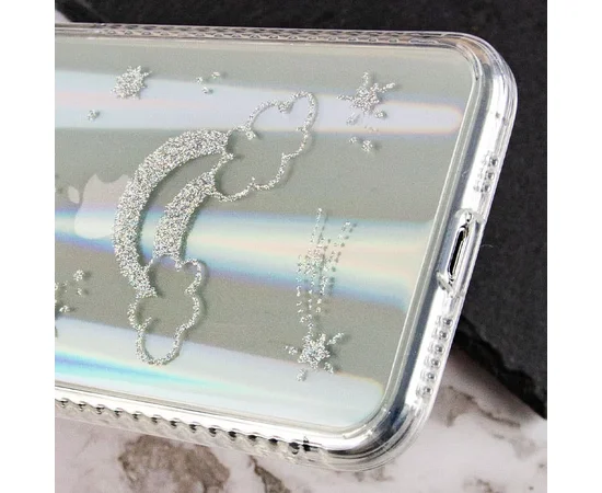 TPU + Glass чохол Aurora Space для Apple iPhone 12 Pro / 12 (6.1 ") Радуга