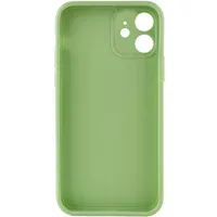 Силіконовий чохол Candy Full Camera для Apple iPhone 12 (6.1 ") Фісташковий