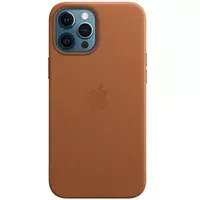 Кожаный чехол Leather Case (AAA) для Apple iPhone 12 Pro / 12 (6.1") Brown