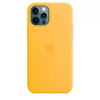 Чохол Silicone case (AAA) full with Magsafe and Animation для Apple iPhone 12 Pro / 12 (6.1 ") Жовтий / Sunflower