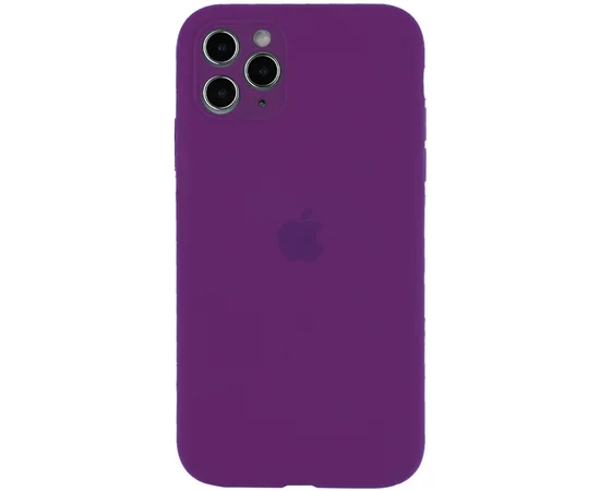 Чохол Silicone Case Full Camera Protective (AA) для Apple iPhone 12 (6.1 ") Фіолетовий / Grape
