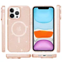 Чехол TPU Galaxy Sparkle (MagFit) для Apple iPhone 12 Pro / 12 (6.1") Gold+Glitter