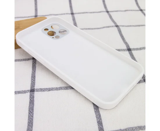 TPU + Glass чохол GLOSSY Logo Full camera для Apple iPhone 12 Pro (6.1 ") Білий
