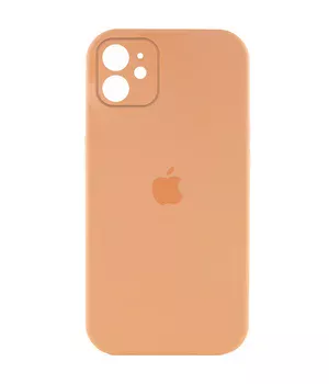 Чохол Silicone Case Full Camera Protective (AA) Apple iPhone 12 (6.1") Помаранчевий / Cantaloupe