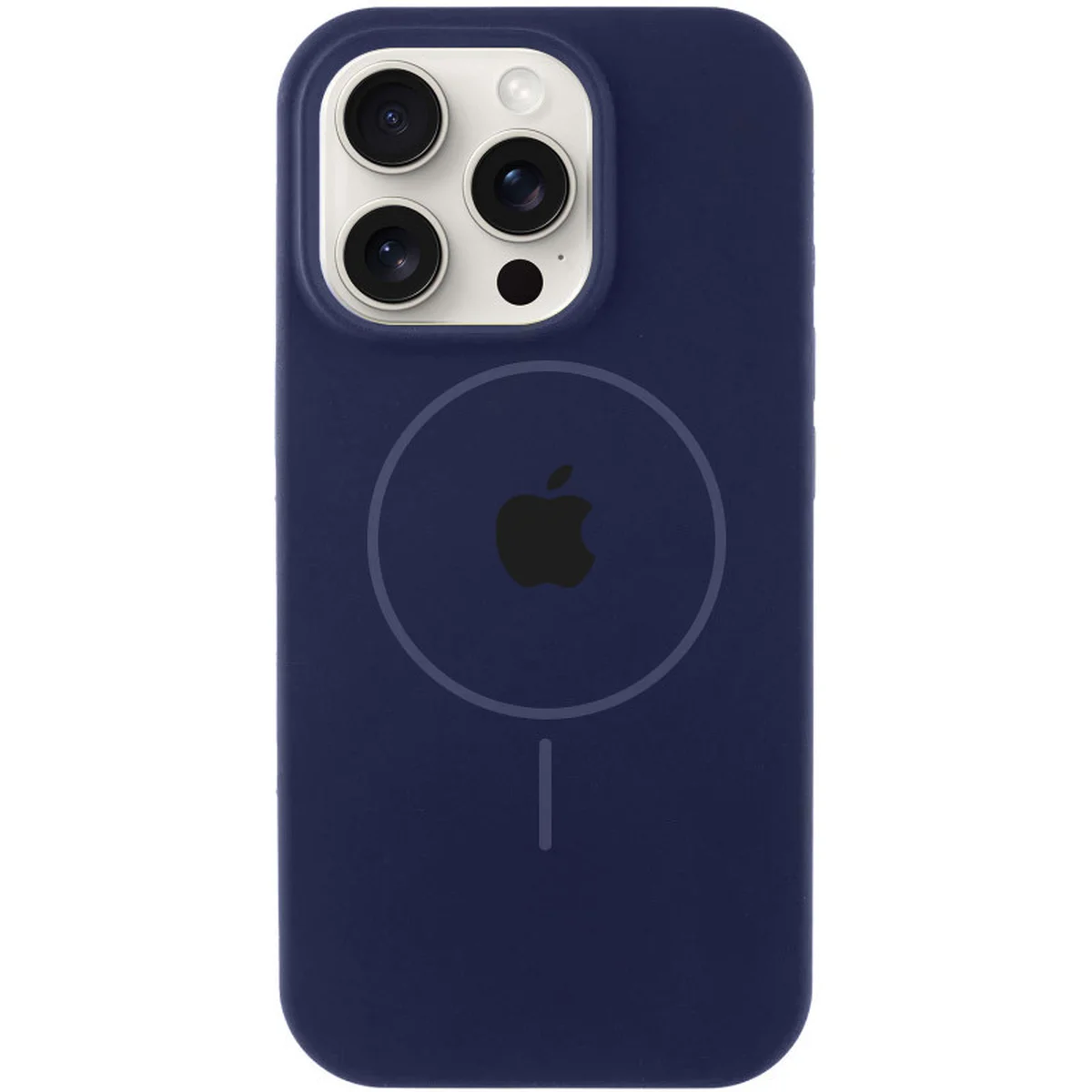 Чехол Silicone Case Full Protective (AA) with MagSafe для Apple iPhone 12 Pro / 12 (6.1") Темно-синий / Midnight blue