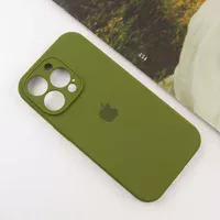 Чохол Silicone Case Full Camera Protective (AA) для Apple iPhone 12 Pro (6.1") Зелений / Dark Olive / PVH