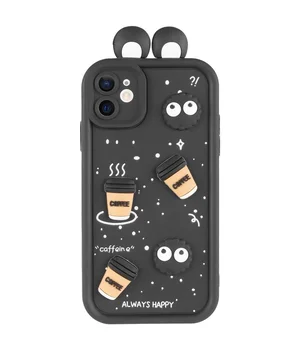 Чехол TPU Toys Case with Ears для Apple iPhone 12 (6.1") Black