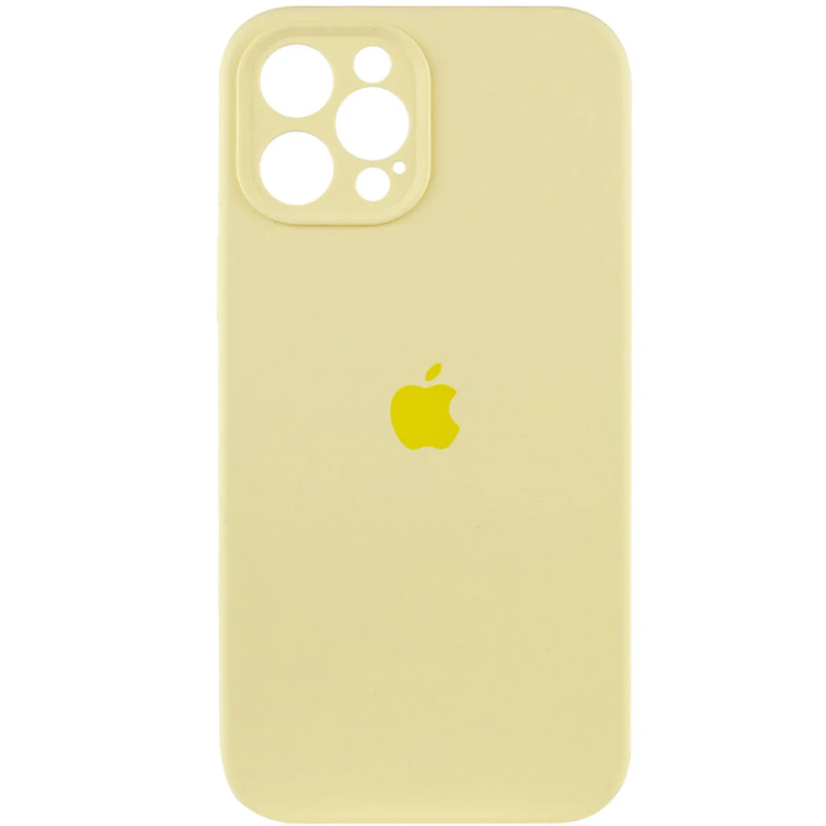 Чохол Silicone Case Full Camera Protective (AA) Apple iPhone 12 Pro (6.1") Жовтий / Mellow Yellow