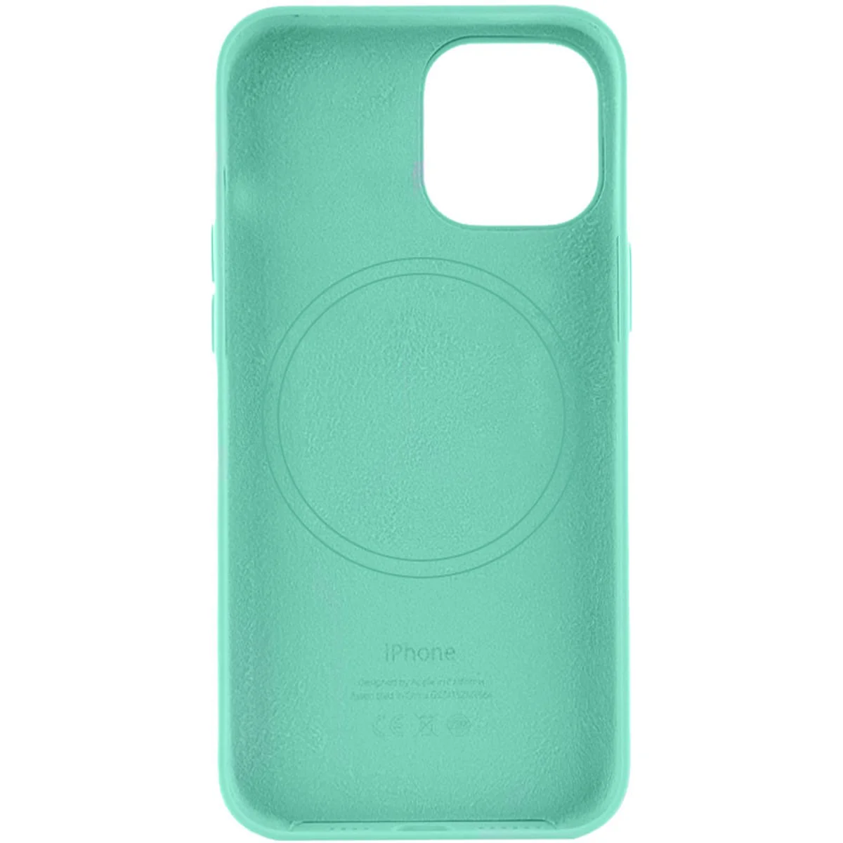 Шкіряний чохол Leather Case (AA) with MagSafe для Apple iPhone 12 Pro / 12 (6.1") Ice