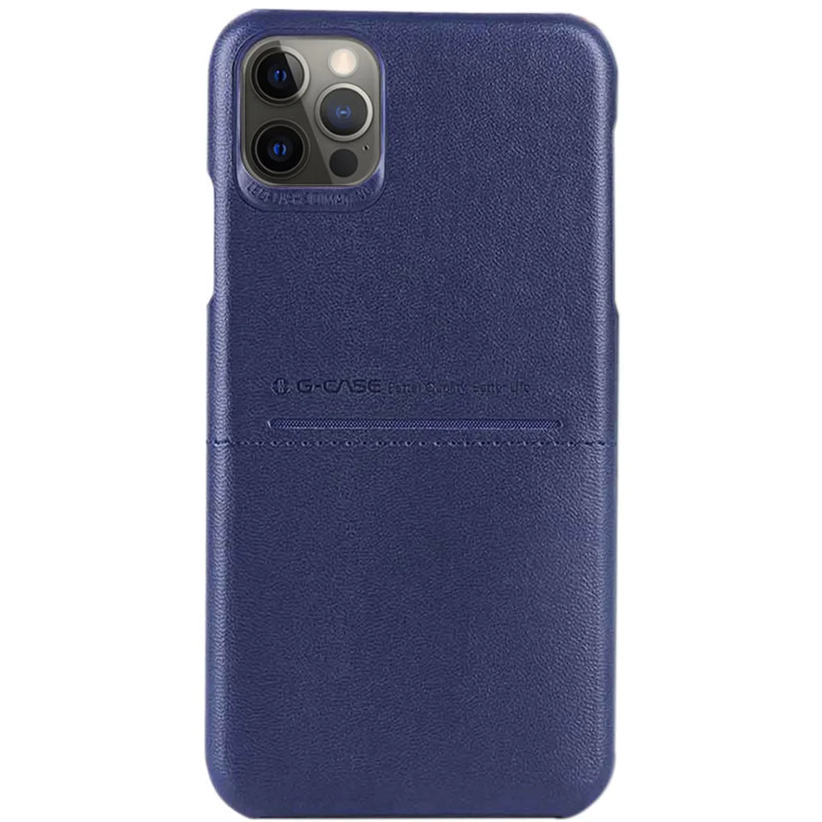 Шкіряна накладка G-Case Cardcool Series для Apple iPhone 12 Pro / 12 (6.1 ") Синій
