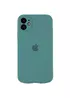 Чехол Silicone Case Full Camera Protective (AA) для Apple iPhone 12 (6.1") Зеленый / Pine green