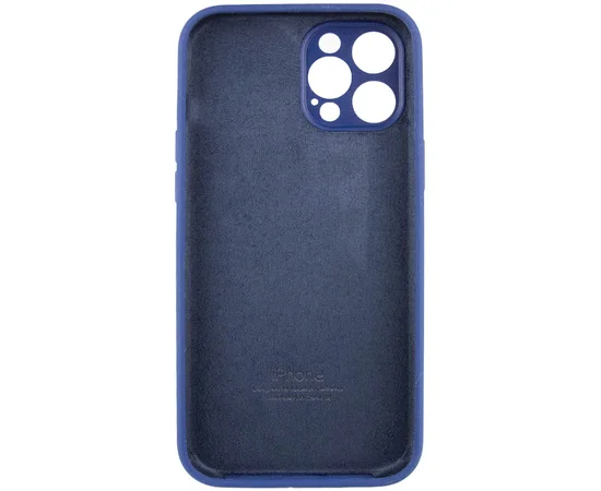 Чехол Silicone Case Full Camera Protective (AA) для Apple iPhone 12 Pro (6.1") Синий / Deep navy