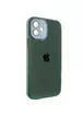 Чехол TPU+Glass Sapphire Midnight для Apple iPhone 12 (6.1") Зеленый / Forest green
