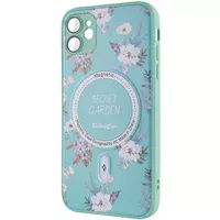 TPU+PC чехол Secret Garden with MagSafe для Apple iPhone 12 (6.1") Mint