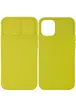 Чехол Camshield Square TPU со шторкой для камеры для Apple iPhone 12 Pro / 12 (6.1") Желтый