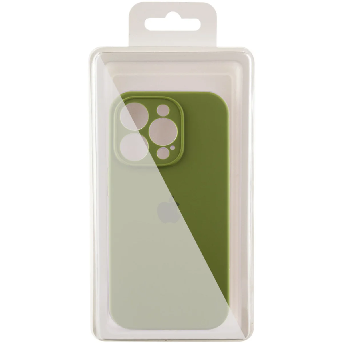 Чохол Silicone Case Full Camera Protective (AA) для Apple iPhone 12 Pro (6.1") Зелений / Dark Olive / PVH