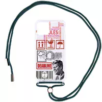 Чехол TPU Crossbody Street Style для Apple iPhone 12 Pro / 12 (6.1") Kenedy / Зеленый / Forest green