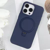 Чехол Silicone Case Full Protective NO LOGO with Ring для Apple iPhone 12 Pro / 12 (6.1") Dark Blue