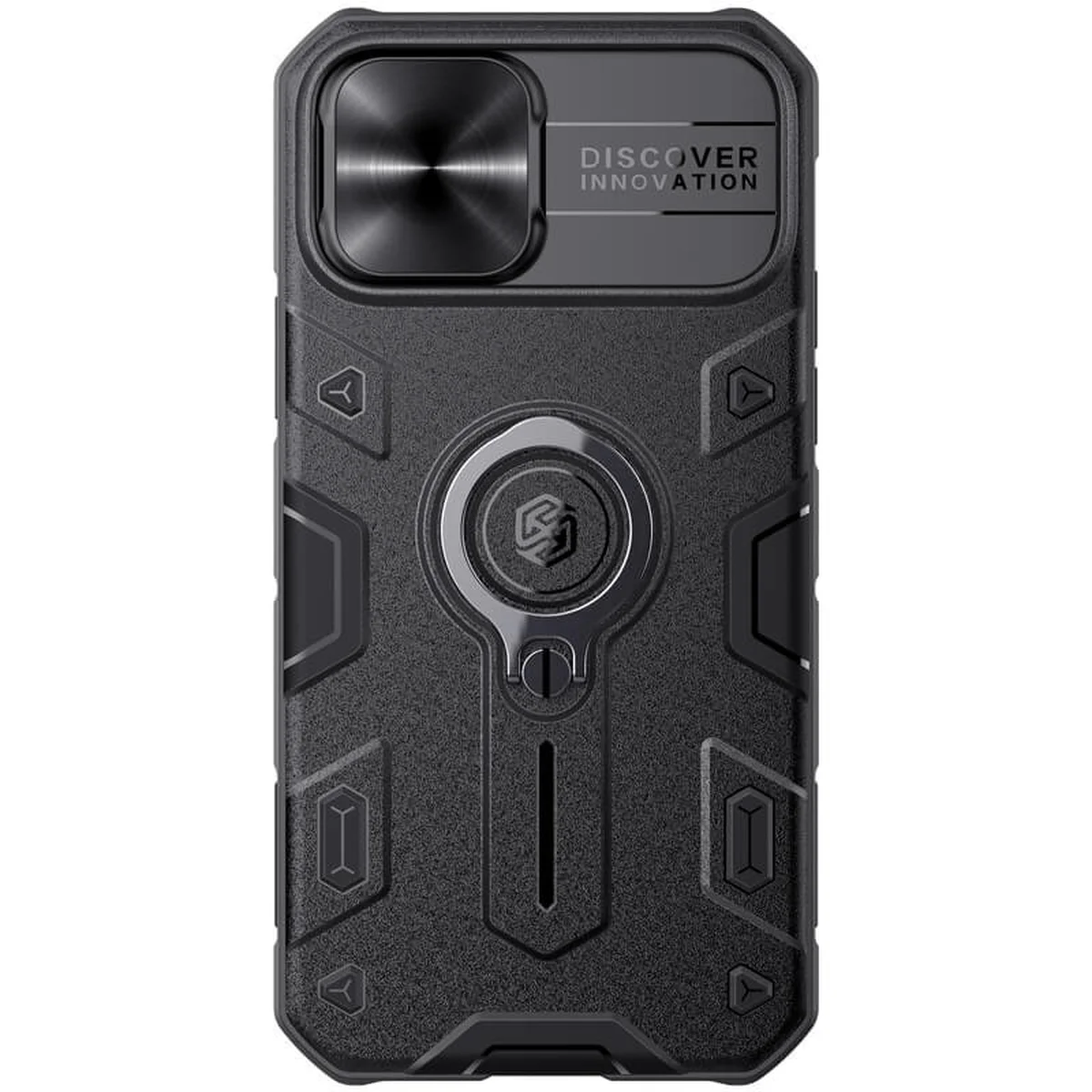 TPU + PC чохол Nillkin CamShield Armor without logo (шторка на камеру) для Apple iPhone 12 Pro / 12 Чорний