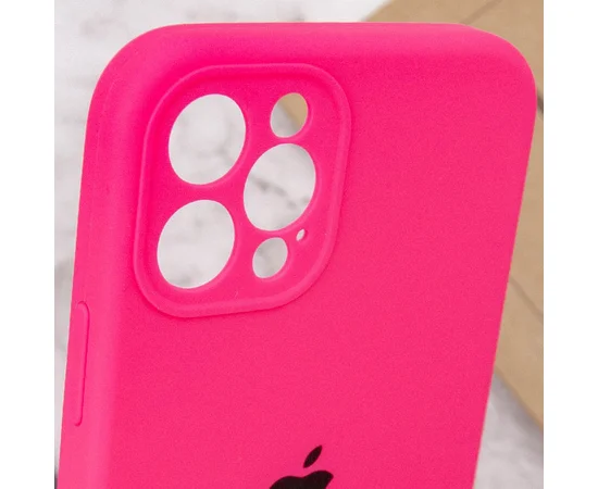 Чохол Silicone Case Full Camera Protective (AA) для Apple iPhone 12 Pro (6.1 ") Рожевий / Barbie pink