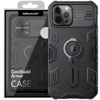 TPU + PC чохол Nillkin CamShield Armor without logo (шторка на камеру) для Apple iPhone 12 Pro / 12 Чорний