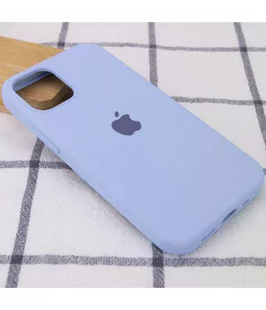Чехол Silicone Case Full Protective (AA) для Apple iPhone 12 Pro / 12 (6.1") Голубой / Lilac Blue