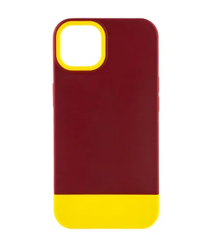 Чехол TPU+PC Bichromatic для Apple iPhone 12 Pro / 12 (6.1") Brown burgundy / Yellow