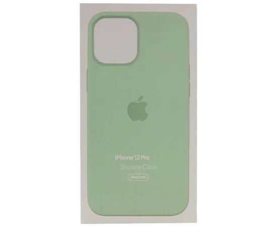 Чохол Silicone case (AAA) full with Magsafe and Animation для Apple iPhone 12 Pro / 12 (6.1 ") Зелений / Pistachio