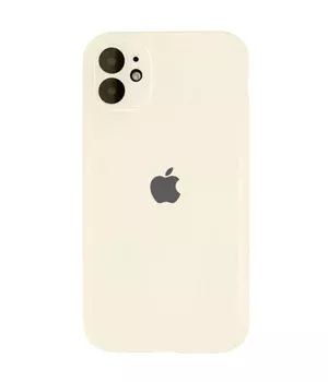 Чохол Silicone Case Full Camera Protective (AA) Apple iPhone 12 (6.1") Бежевий / Antique White