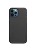Кожаный чехол Leather Case (AA Plus) with MagSafe для Apple iPhone 12 Pro / 12 (6.1") Black