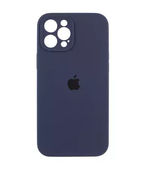 Чехол Silicone Case Full Camera Protective (AA) для Apple iPhone 12 Pro (6.1") Темно-синий / Midnight blue