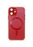 Чехол TPU+Glass Sapphire Midnight with MagSafe для Apple iPhone 12 (6.1") Красный / Red