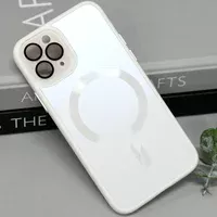 Чехол TPU+Glass Sapphire Midnight with MagSafe для Apple iPhone 12 Pro (6.1") Белый / White