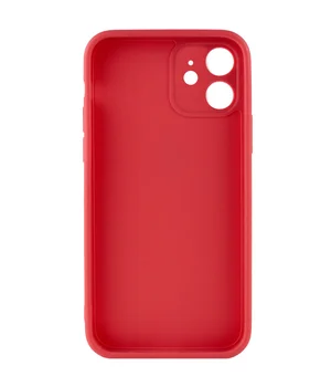 Силіконовий чохол Candy Full Camera для Apple iPhone 12 (6.1 ") Червоний / Camellia