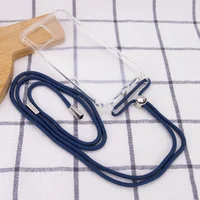 Чохол TPU Crossbody Transparent для Apple iPhone 12 Pro / 12 (6.1 ") Синій