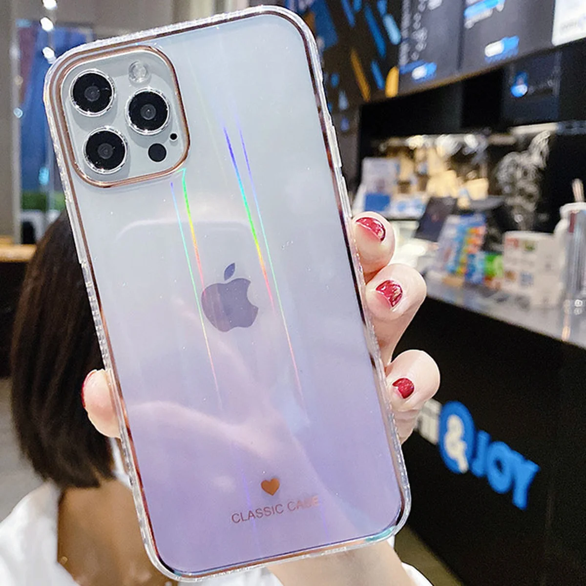 TPU + Glass чохол Aurora Classic для Apple iPhone 12 Pro / 12 (6.1 ") Бузковий