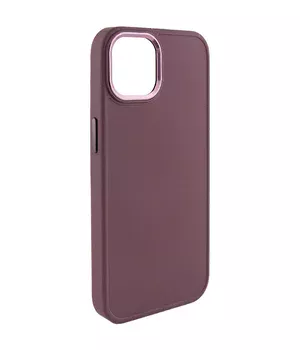 TPU чохол Bonbon Metal Style для Apple iPhone 12 Pro / 12 (6.1") Бордовий / Plum