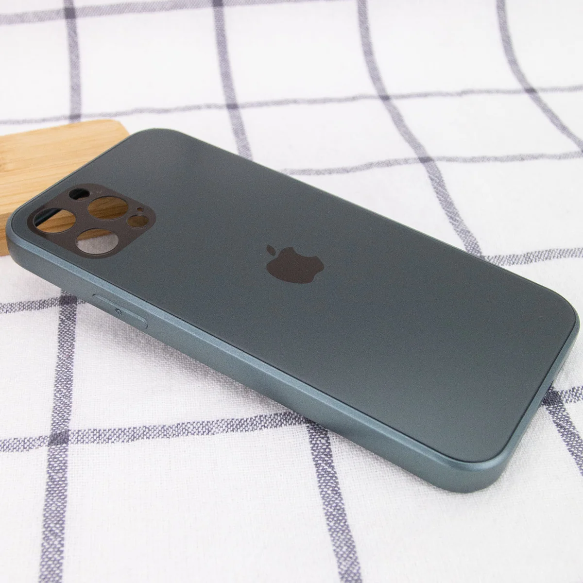 TPU+Glass чехол GLOSSY Logo Full camera для Apple iPhone 12 Pro (6.1") Зеленый