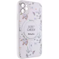 TPU+PC чохол Secret Garden with MagSafe для Apple iPhone 12 (6.1") White