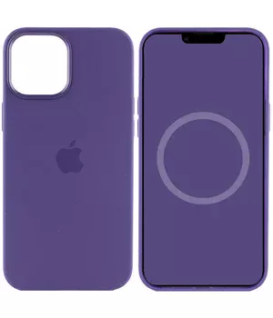 Чохол Silicone case (AAA) full with Magsafe and Animation для Apple iPhone 12 Pro / 12 (6.1") Фіолетовий / Amethyst
