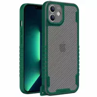 Чехол TPU+PC TRAVEL Carbon для Apple iPhone 12 (6.1") Зеленый