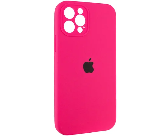 Чохол Silicone Case Full Camera Protective (AA) для Apple iPhone 12 Pro (6.1 ") Рожевий / Barbie pink