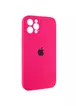 Чохол Silicone Case Full Camera Protective (AA) для Apple iPhone 12 Pro (6.1 ") Рожевий / Barbie pink