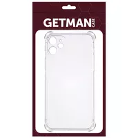 TPU чохол GETMAN Ease logo посилені кути для Apple iPhone 12 (6.1 ") Прозорий / Transparent