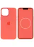 Чехол Silicone case (AAA) full with Magsafe and Animation для Apple iPhone 12 Pro / 12 (6.1") Оранжевый / Pink citrus