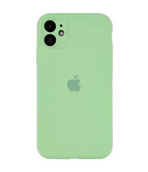 Чохол Silicone Case Full Camera Protective (AA) для Apple iPhone 12 (6.1 ") М'ятний / Mint