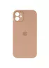 Чохол Silicone Case Full Camera Protective (AA) Apple iPhone 12 (6.1") Бежевий / Desert Gold