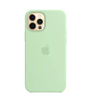 Чехол Silicone Case Full Protective (AA) для Apple iPhone 12 Pro / 12 (6.1") Зеленый / Pistachio